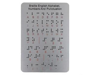 Kit esencial de aprendizaje en braille con diagramas claros, letras y números para necesidades especiales, aula, autoestudio, ligero, 7.25 x 4.7 pulgadas