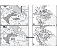 Kit específico Givi para instalar PX1192 sin soporte 1192FZ para HONDA NC 750 X 21-26