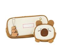 Kit estilizado alfabeto Capybara - Estuche flexible 3D para lápices para lápices regalos de cumpleaños de material | Organizador de fantasía con cremallera para las escuelas de los profesores