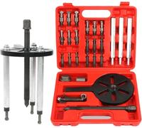 Kit Extracción Rodamientos 21 en 1, con 6 Casquillos y Extractor 3 Garras para Agujeros Ciegos - Reparación Automóviles, Mantenimiento Industrial, Maquinaria Agrícola - Caja Portátil