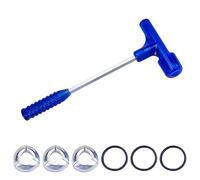 Kit extractor de balas con 3 pinzas, calibre 0,17 a 50, extractor de balas de impacto para recarga, aleación de aluminio y ABS, incluye anillos de repuesto, 29 cm