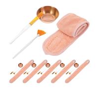 Kit Facial de Spa para Esteticista, Cuenco y Herramientas | Diadema Cómoda de Coral Fleece, Acero Inoxidable y Nylon, Uso en Salón o Rutina Facial en Casa