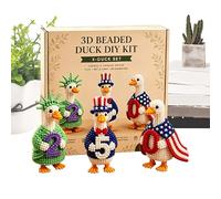 Kit Fai Da Te Con Perline 3D | Kit Patriottico Di Perline,Figure Artigianali Animali Perlinati - Per Adulti Hobbisti Appassionati Famiglia Decorazione Casa 4 Luglio