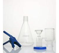 Kit Filtración para vacío Laboratorio Vidrio Borosilicato 3.3 Embudo Buchner Arena 250ml Destilación Esencias(250ml)