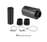 Kit Filtro Admisión Aire Inducción Fibra Carbono Universal Automóvil 76 Mm Y 3 Pulgadas Caja Filtro Ariete Fuelle Admisión Aire Frío Pieza Con Entrada Manguera De Admisión