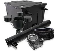 Kit filtro Bio Filtro 60000l 72 W clarificador Bomba de estanque skimmer y manguera jardin