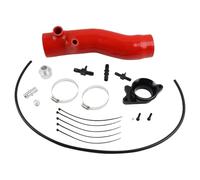 Kit Filtro De Admisión Aire Rendimiento Para 2015-2019 Para Subaru FA20 Para WRX 2.0L H4 Manguera De Silicona De Entrada De Turbocompresor(RED bk flange)