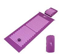 Kit Fitem XL - Alfombra y cojín de acupresión - Bola de masaje - Alivia dolores de espalda y cuello, ciática - Masaje y relajación muscular - Anti estrés (Fushia)