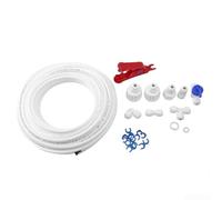 Kit flexible de conexión de tubería de agua de 1/10.2 cm para sistemas RO, refrigeradores y máquinas de hielo, diámetro interior de 4 mm × 6,3 mm de diámetro exterior, válvula de liberación rápida