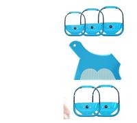 Kit For Dar Forma A La Barba De 6 Piezas: Plantillas De Barba De 5 Tamaños Y 1 Peine De Peinado Multifuncional For Un Cuidado Perfecto (azul Y Transparente)(Blue)