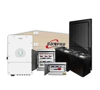 Kit fotovoltaico trifásico completo 10 kW con 24 módulos 400 W, batería de almacenamiento 20 kWh, inversor trifásico híbrido 10 kW, cuadro AC + cuadro DC 10 kW de trifásico