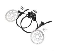 Kit Freno Hidráulico MTB Road Bike Negro Kit Freno Hidráulico | Aleación aluminio ligera, para agarre cómodo, control para preciso de frenado, ideal senderismo(Black-A)