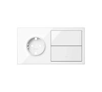 Kit frontal 2 elementos base + tecla blanco brillo Simon 100 - 10020203-130