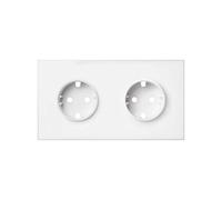 Kit frontal 2 elementos con 2 bases enchufe Schuko blanco mate Simon 100 - 10020202-230
