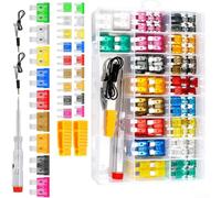 Kit Fusibles Coche 306 Piezas 2-35A para mini Estándar Kit Fusibles | 306 piezas totales, rangos 2A-35A, para mini estándar medio, extractor doble, probador circuito