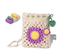 Kit Ganchillo For principiantes y adultos. Incluye tutoriales con instrucciones, aguja de crochet, hilo y materiales de tejido for manualidades de bolsos.(Type 4)