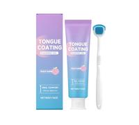 Kit Gel Et Brosse Pour Le Nettoyage De La Langue - Pour Une Bonne HygièNe | Kit de soins bucco-dentaires - Élimine efficacement la mauvaise haleine, préserve l'hygiène bucco-dentaire et frais pêche