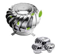 Kit generador de turbina de CA Horizontal para turbina eólica con Controlador de Carga, Tapa de Escape de ventilación de Techo giratoria - Ventilador de turbina eólica de 6, 8, 10, 12 pulgad