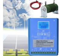 Kit generador de turbina eólica con Controlador de Carga, Equipo productor de Electricidad Vertical, Controlador de Carga híbrido eólico-Solar MPPT, Controlador de Carga Fuera de Red de 12 V