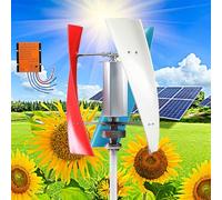 Kit generador de turbina eólica con Controlador de Carga, Equipo productor de Electricidad Vertical, Kit generador de turbina eólica Vertical de 20000 W: Molino de Viento Compacto de 12 V/24