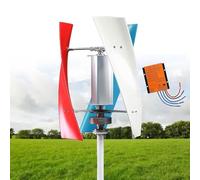 Kit generador de turbina eólica con Controlador de Carga, generador de turbina Vertical, Kit generador de turbina eólica Vertical de imán Permanente, diseño Colorido, Ideal para Sistemas híb