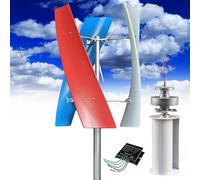 Kit generador de turbina eólica con Controlador de Carga, generador de turbina Vertical, Salida del Kit generador de turbina eólica Vertical, Ajuste automático de barlovento, Ideal para ener