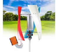 Kit generador de turbina eólica Horizontal de CA con Controlador de Carga, Kit generador de turbina eólica Vertical de 14000 W - Molino de Viento de 3 aspas de Baja Velocidad para el hogar/R