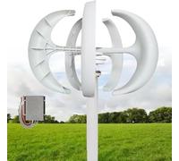 Kit generador de turbina eólica vertical de 12000 W, 12 V, 24 V, 48 V, eje vertical, 5 aspas, generador de molino de viento para uso doméstico, sistemas de alumbrado público marino(48v)