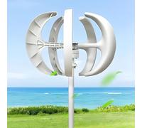 Kit generador de turbina eólica vertical de 12000 W, 12 V, 24 V, 48 V, eje vertical, 5 aspas, generador de molino de viento para uso doméstico, sistemas de alumbrado público marino(12v)