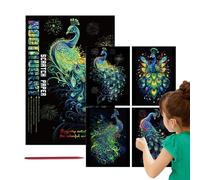 Kit Glow in The Dark - Handmade Drawing Craft Set | Fluorescent Poster Sheets for Adults, Artistic Activity, Encourages Creativity, Relaxation, and Colorful Designs 8.27x11.22 in
