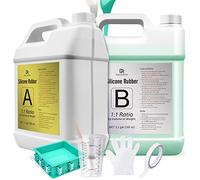 Kit Goma de Silicona - 9kg / 8.3L Líquida Con Carcasa de Molde Ajustable Para Fabricación de Moldes - Para Resina, Jabón y Joyas DIY