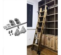 Kit Hardware Escalera Corredera - Kit Hardware Pista De Escalera Deslizante Biblioteca, Herrajes Para Riel De Escalera Corrediza De Estantería Móvil Con Ruedas De Piso(800cm(26.2 ft) track kit)