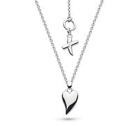 Kit Heath Mini collar de plata de ley chapada en rodio Desire Kiss, 43 cm, Plata esterlina