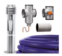 Kit Helios LEWT: tubo colector, pasamuros, columna de aspiración y control - 02977