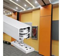 Kit herraje puerta corredera Kit Herrajes Riel Deslizante Puerta Divisoria Personalizable, System Guías Paralelas Resistentes, Reemplazo Puertas Plegables Cortables(7.2ft/219.5cm)