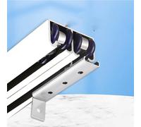 Kit herraje puerta corredera Riel De Puerta Doble Resistente, Kit De Herrajes Ajustables Para Puertas Corredizas, system Deslizamiento Suave Fácil Instalación, Carga Máxima 132 Lb(560cm/18.4ft)