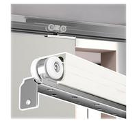Kit herraje puerta corredera Riel Y Rodillos Para Puerta Interior Corrediza, Rieles De Armario Personalizables Para Puertas Correderas Individuales, Juego Rieles Seguimiento(White,L 280cm (9.2ft))