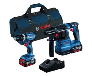 Kit Herramientas BOSCH PROFESIONAL GSB18V-45 GBH18V-22+2x4Ah+GAL