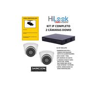KIT-HIKVISION-IP-2DOMO KIT 2 HIKVISION IP POE ONVIF-DOMKAMERAS. VIDEOÜBERWACHUNGSSYSTEM CCTV FÜR GESCHÄFT, ZUHAUSE ODER UNTERNEH
