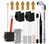 Kit Hotend para Neptune 4/Neptune 4 Pro, Accesorios de Impresora 3D, Heating Block Kit con 1 Extremo Caliente, 5 Boquillas, 20 Agujas de Limpieza, 2 Fundas de Silicona, 1 Llave, 1 Pinza Curva