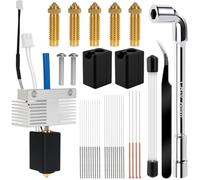 Kit Hotend para Neptune 4 Plus/Neptune 4 Max, Accesorios de Impresora 3D, Contiene 1 Extremo Caliente, 5 Boquillas, 20 Agujas de Limpieza, 2 Fundas de Silicona, 1 Llave, 1 Pinza Curva