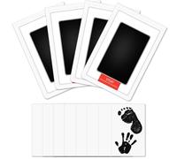 Kit Huella Bebe,8 Tarjetas de Impresión y 4 Plantillas,No Tóxicas, No se Mancha,Kit Huella del Mascota,Regalos Originales Para Bebes Recien Nacidos,Regalo de Bautizo o Recuerdo
