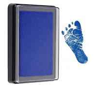 Kit Huella Bebe,Huella Bebe Recien Nacido,Huella Perro,Tinta Para Huellas Bebe Pie y Manos del Mascota, Regalo de Bautizo o Recuerdo,Huella de Mano,Almohadilla de Tinta Reutilizable-Azul