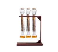 Kit Humidor de Madera de Cedro, Infusor de Aromas con Tubo de Vidrio
