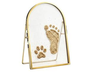 Kit Impresión De Manos Y Pies Cierre Lateral Y Vidrio De Doble Cara Con | Marco De Recuerdo Para Mascotas Para Gatito, Gato, Cachorro, Perro, Mesita De Noche Dormitorio