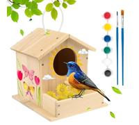 Kit Infantil De Casita para Pájaros Pintura Y Decoración Natural sobre