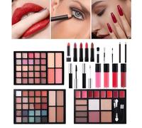 Kit Inicial de Maquillaje - Kit de Cosméticos Completo,Multifuncional | Barra de Labios Lápiz de Cejas Máscara de Pestañas para Adolescentes Amantes del Maquillaje y Principiantes