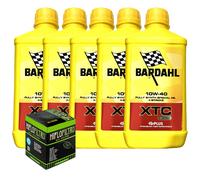 Kit Inspección 5 Litros Aceite Moto Bardahl XTC C60 10W40 + Filtro de Hiflo