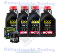 Kit Inspección Aceite Motul 5000 10W40 + Filtro para Honda CB400 Top Four NC31