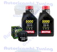 Kit Inspección Aceite Motul 5000 10W40 + Filtro Para Piaggio 400 X-evo 2007>2013